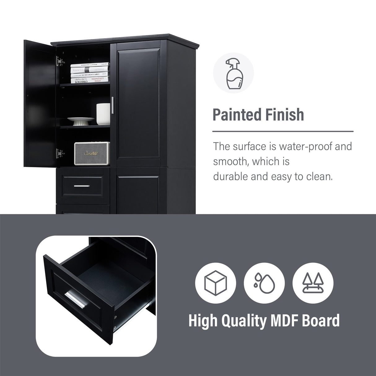Merax Tall and Wide Storage Cabinet with Doors