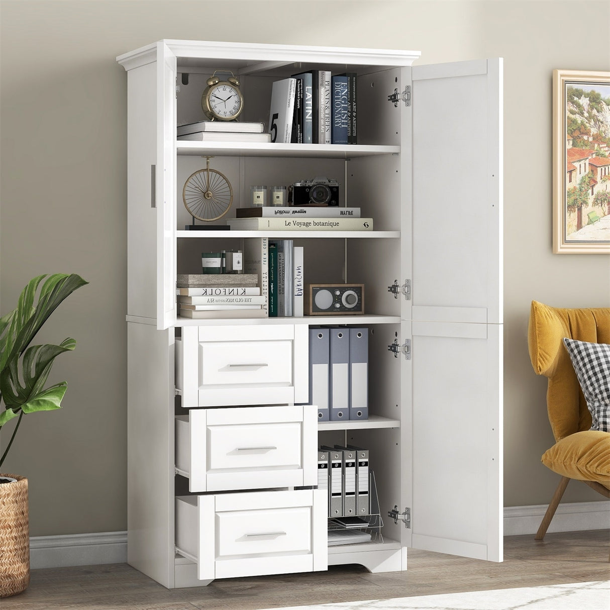 Merax Tall and Wide Storage Cabinet with Doors