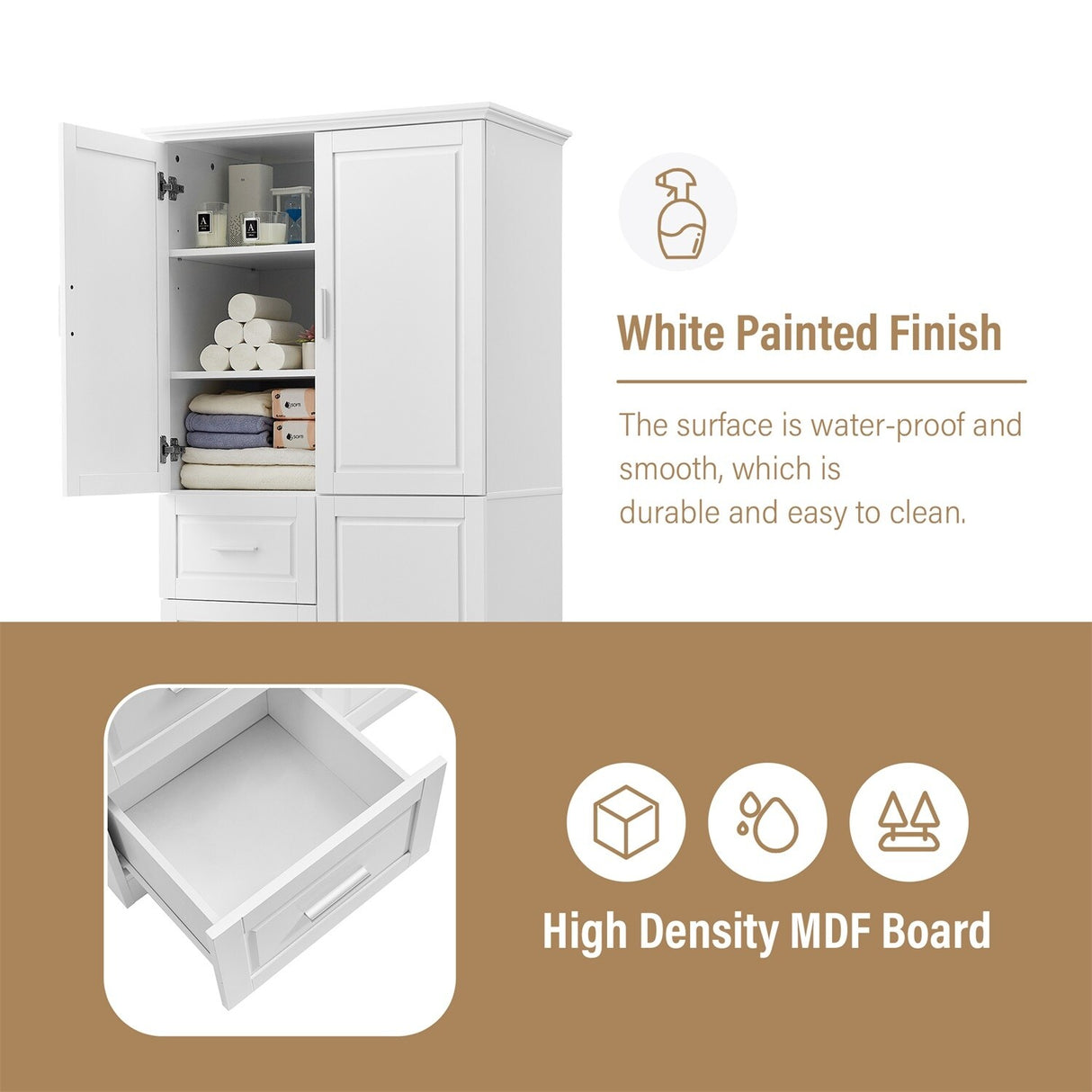 Merax Tall and Wide Storage Cabinet with Doors