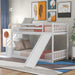 Merax Twin Over Twin Bunk Bed with Convertible Slide and Stairway