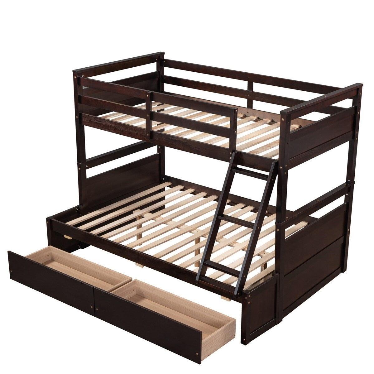 Merax Twin over Full Bunk Bed with Storage
