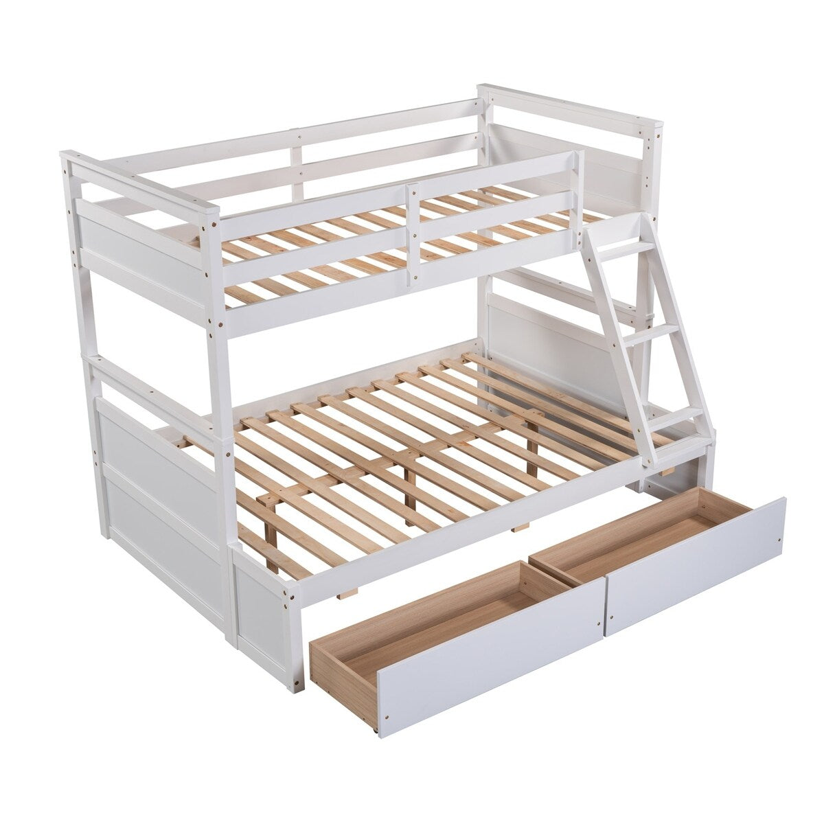 Merax Twin over Full Bunk Bed with Storage