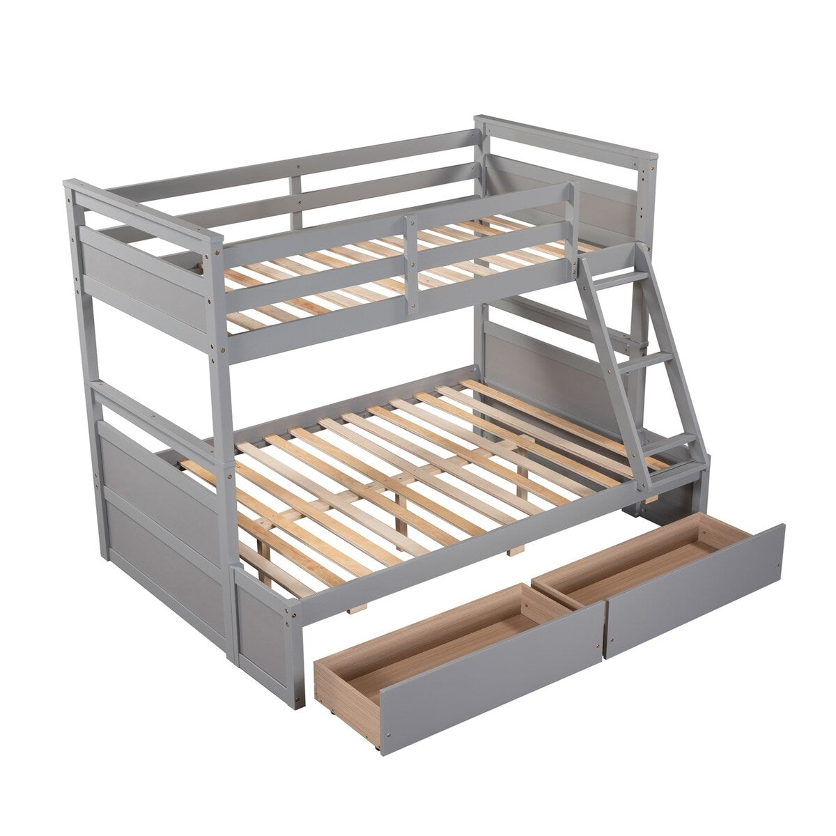 Merax Twin over Full Bunk Bed with Storage