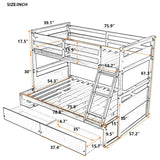 Merax Twin over Full Bunk Bed with Storage