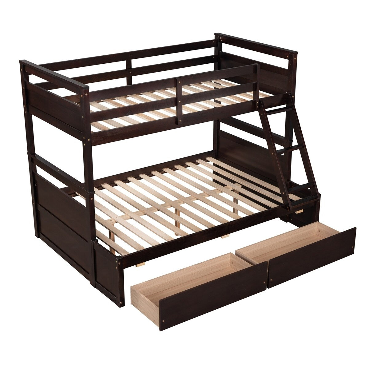 Merax Twin over Full Bunk Bed with Storage