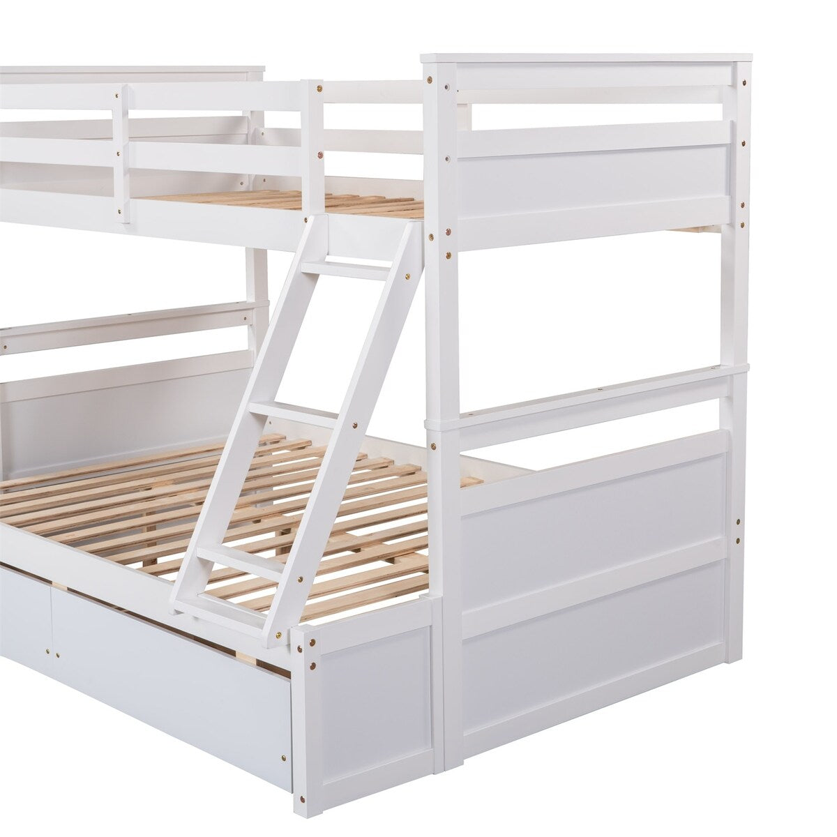 Merax Twin over Full Bunk Bed with Storage
