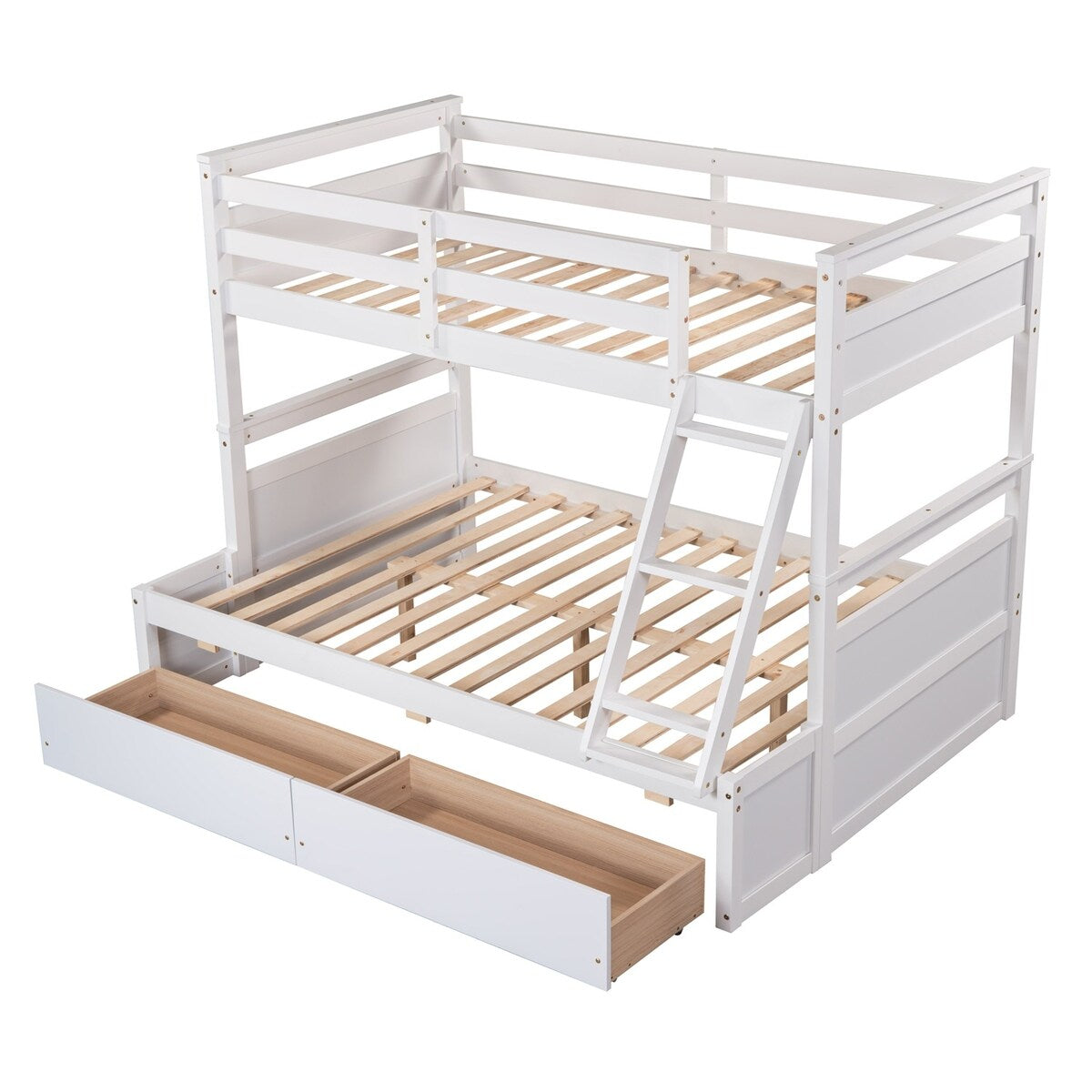 Merax Twin over Full Bunk Bed with Storage
