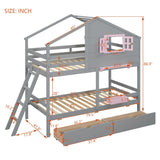 Merax Twin over Twin Bunk Bed with 2 Drawers