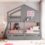 Merax Twin over Twin Bunk Bed with 2 Drawers