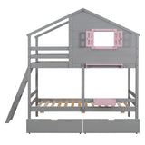 Merax Twin over Twin Bunk Bed with 2 Drawers