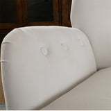 Merax Velvet Tufted Wingback Accent Chair