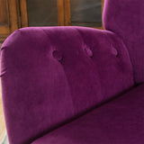Merax Velvet Tufted Wingback Accent Chair