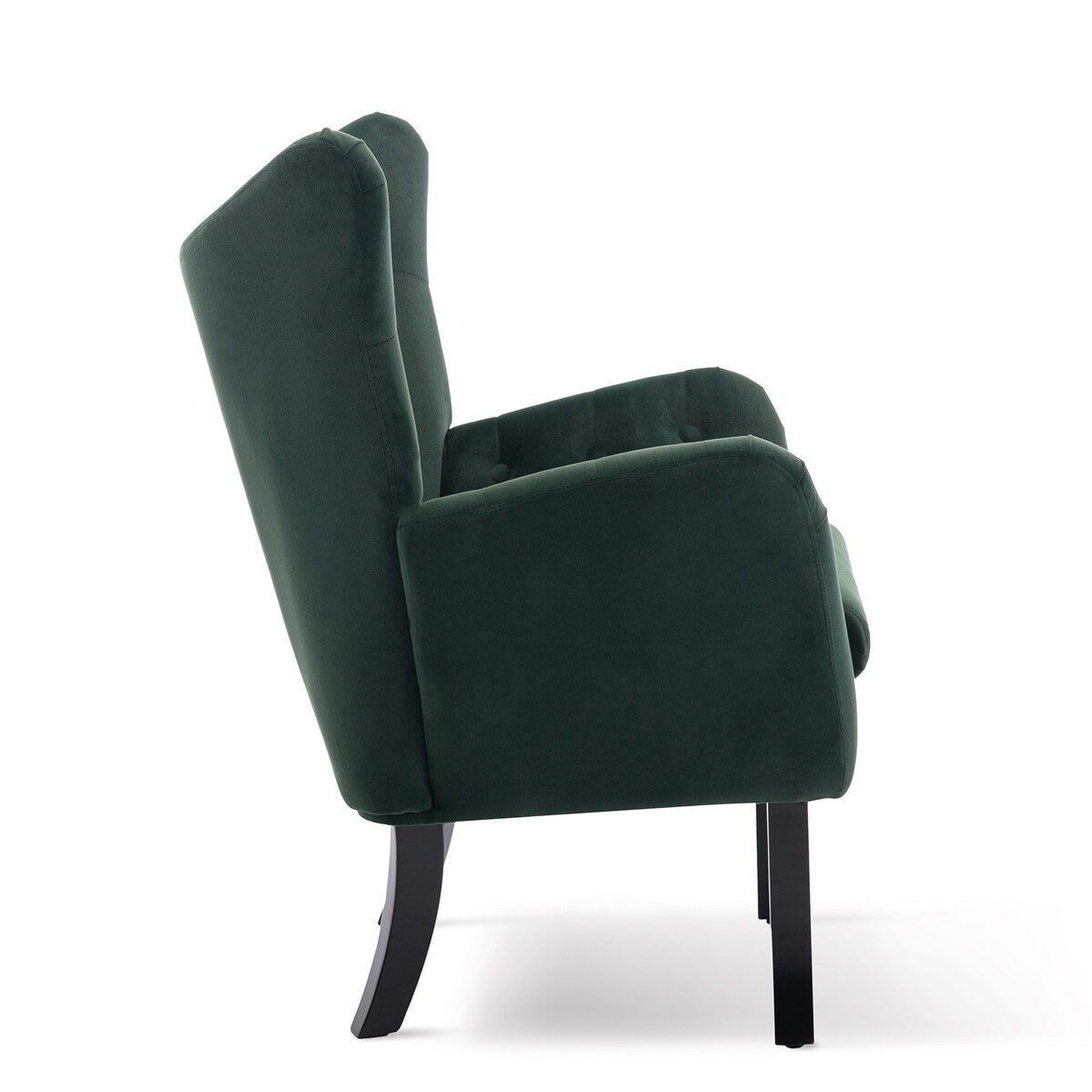 Merax Velvet Tufted Wingback Accent Chair