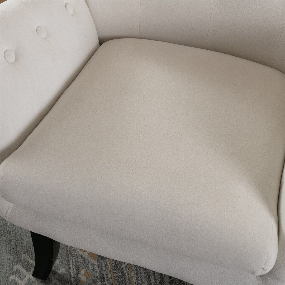 Merax Velvet Tufted Wingback Accent Chair