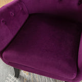 Merax Velvet Tufted Wingback Accent Chair