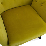 Merax Velvet Tufted Wingback Accent Chair