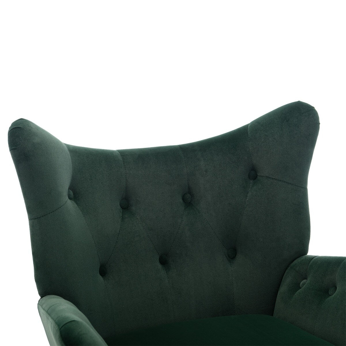 Merax Velvet Tufted Wingback Accent Chair