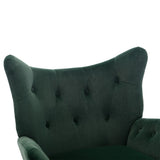 Merax Velvet Tufted Wingback Accent Chair