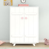 Merax Wooden Kids Armoires with Hanging Rod