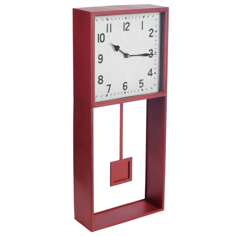 Mercana Brisbane Rectangular Modern Wall Clock - 24.4"Hx 10"Wx4"D