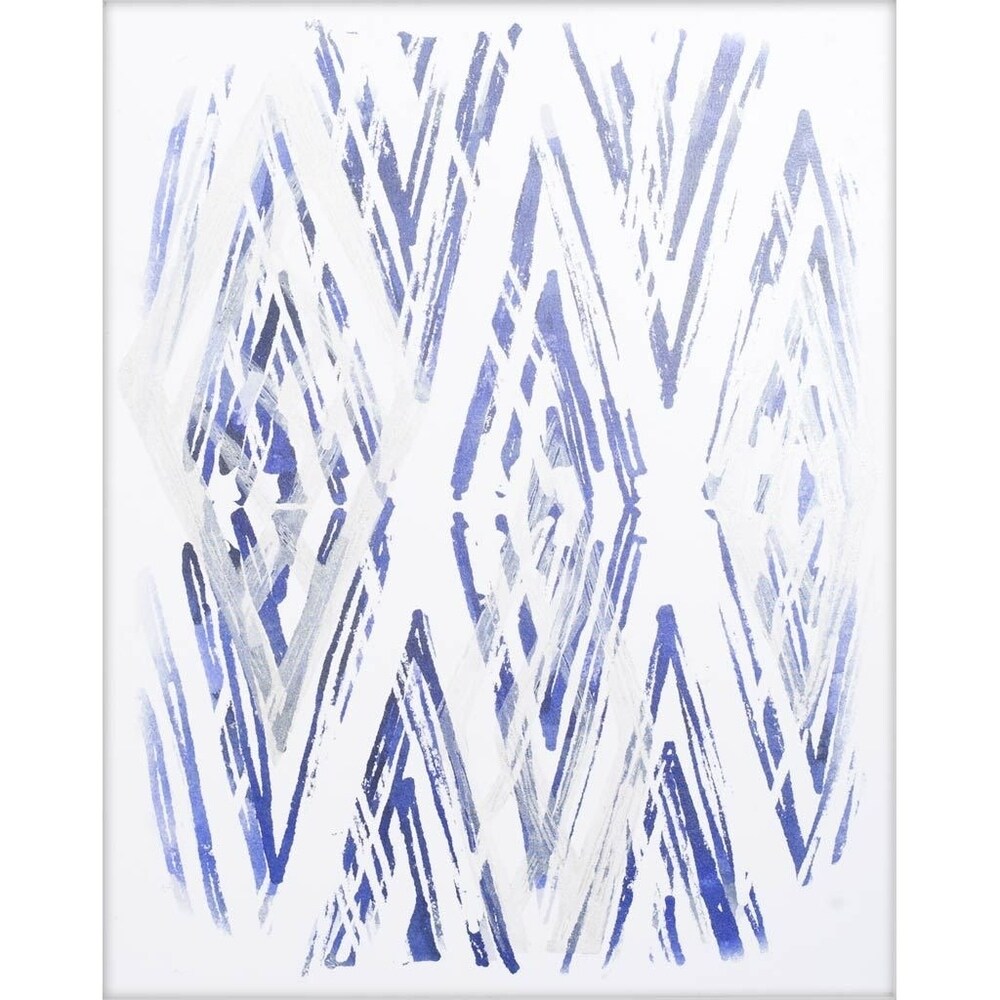 Mercana Indigo Batik Vignette VI (44 x 55) Made to Order Canvas Art