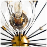 Mercana Larue (36") Black/Gold Sputnik Glass Globe Eighteen Bulb Chandelier - 36.0L x 36.0W x 36.0H