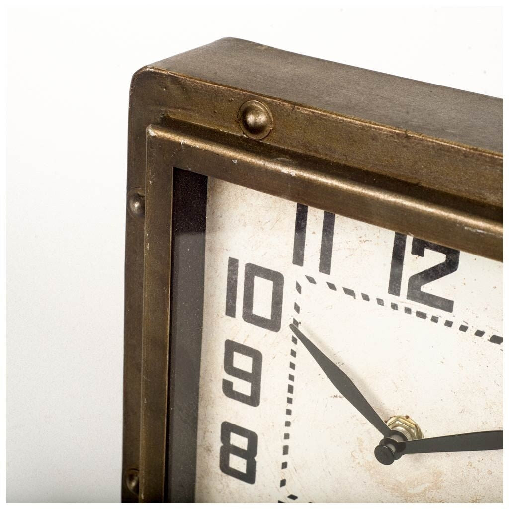 Mercana Redding Bronze Toned Metal Square Table Clock - 2.5L x 8.3W x 8.5H
