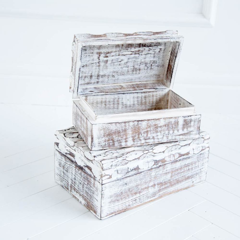 Mercana Theca IV Brown Wood Decorative Box (Set of 2) - 273