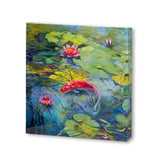 Mercana Vermillion Koi(30 X 30) Made to Order Canvas Art - Multi