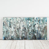 Mercana White Blooms with Navy I (MC)(44X22) Made to Order Canvas Art - Multi