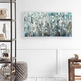 Mercana White Blooms with Navy I (MC)(44X22) Made to Order Canvas Art - Multi