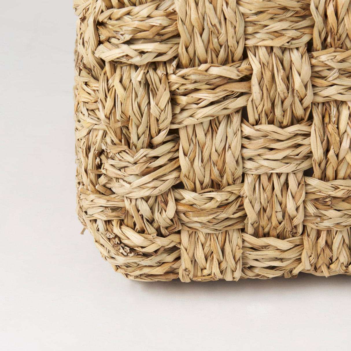 Mercana "Adele" Brown Woven Seagrass Square Pouf