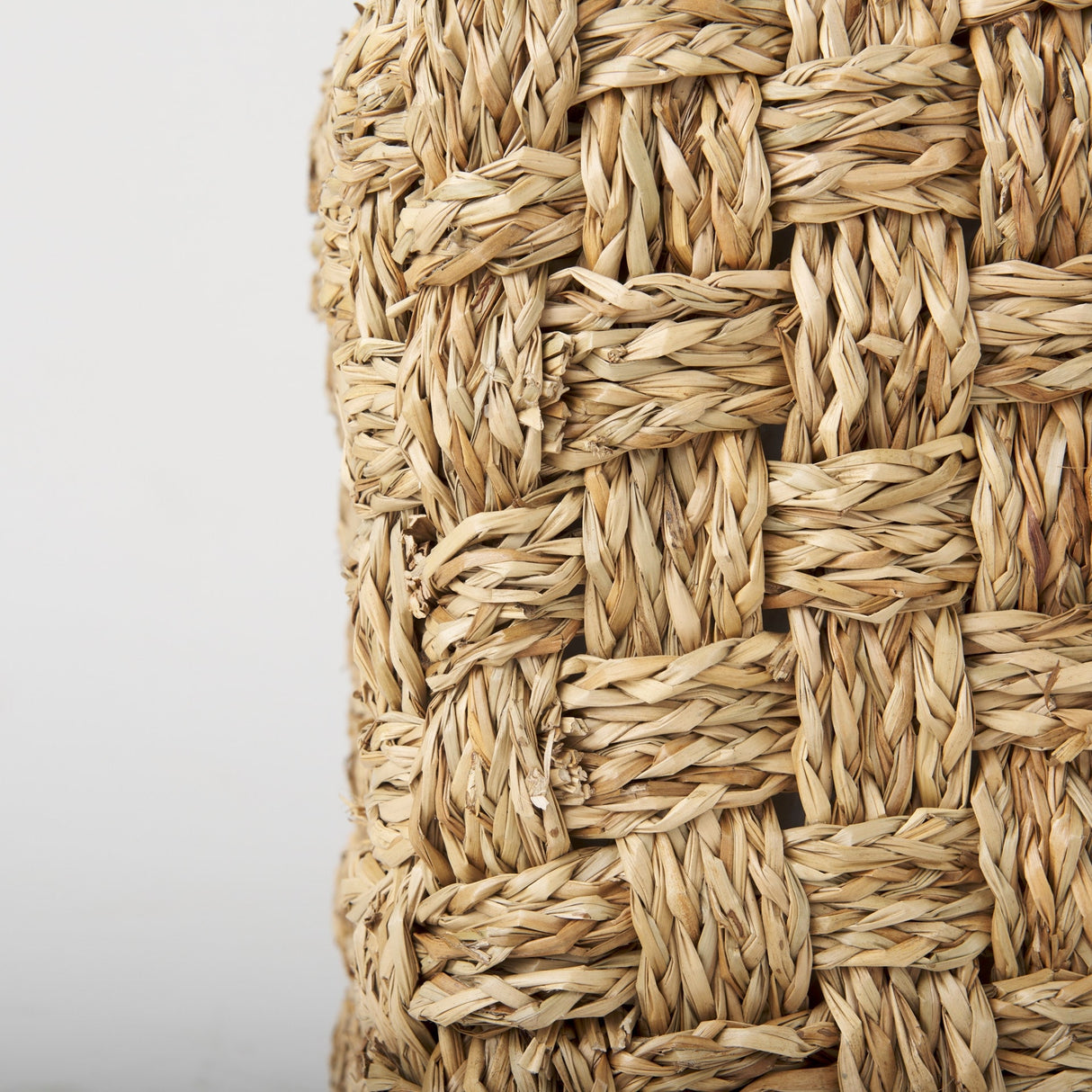 Mercana "Adele" Brown Woven Seagrass Square Pouf