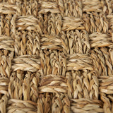 Mercana "Adele" Brown Woven Seagrass Square Pouf