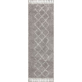 JONATHAN Y Mercer Shag Plush Tassel Moroccan Tribal Trellis Geometric Area Rug