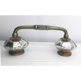 Mercury Glass Knobs on 4" Center Spread Handle