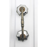 Mercury Glass Knobs on 4" Center Spread Handle