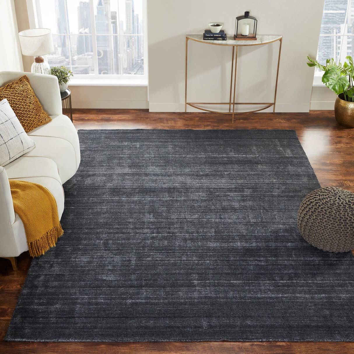 Charcoal Handmade Area Rug