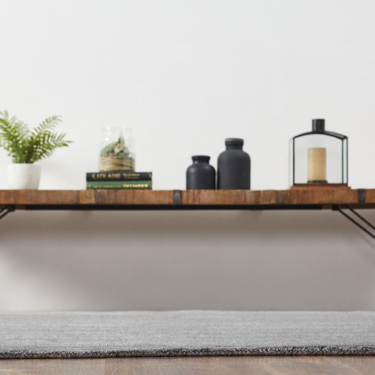Grey Fog Wool/Viscose Handmade Area Rug