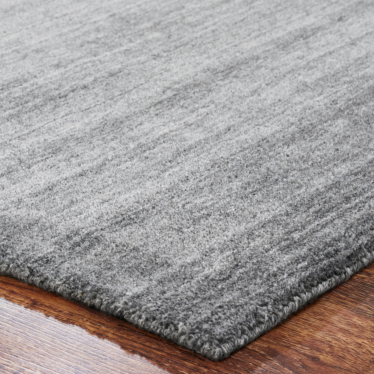 Grey Fog Wool/Viscose Handmade Area Rug