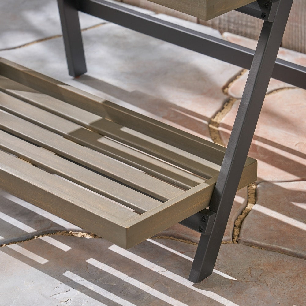 Meridien Outdoor Acacia Wood Plant Stand by Christopher Knight Home