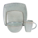 Meritage 16 Piece Stoneware Dinnerware Set in Gray (Service for 4)