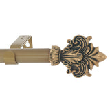 Meriville 1-Inch Diameter Single Window Curtain Rod, Acanthus Style II