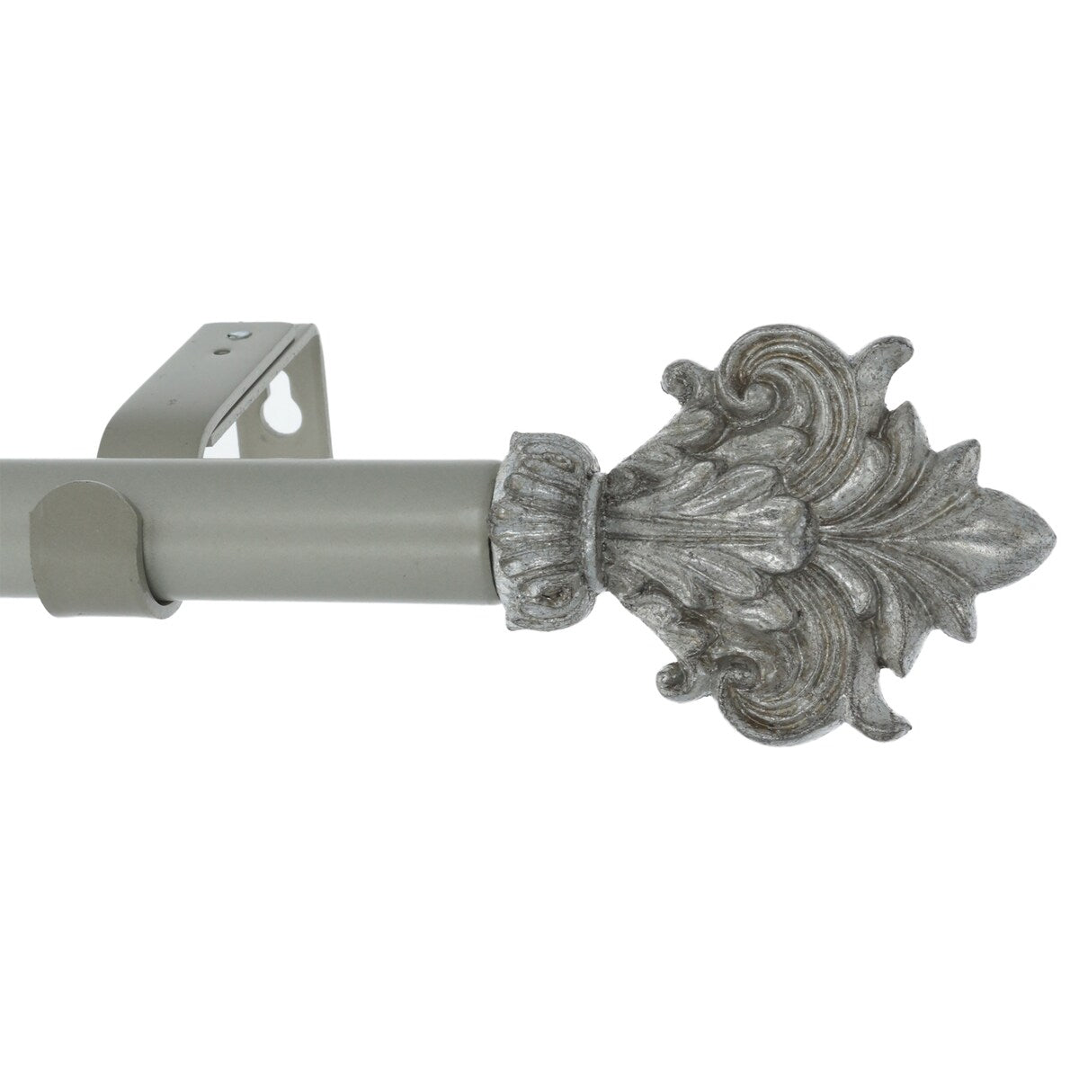 Meriville 1-Inch Diameter Single Window Curtain Rod, Acanthus Style II