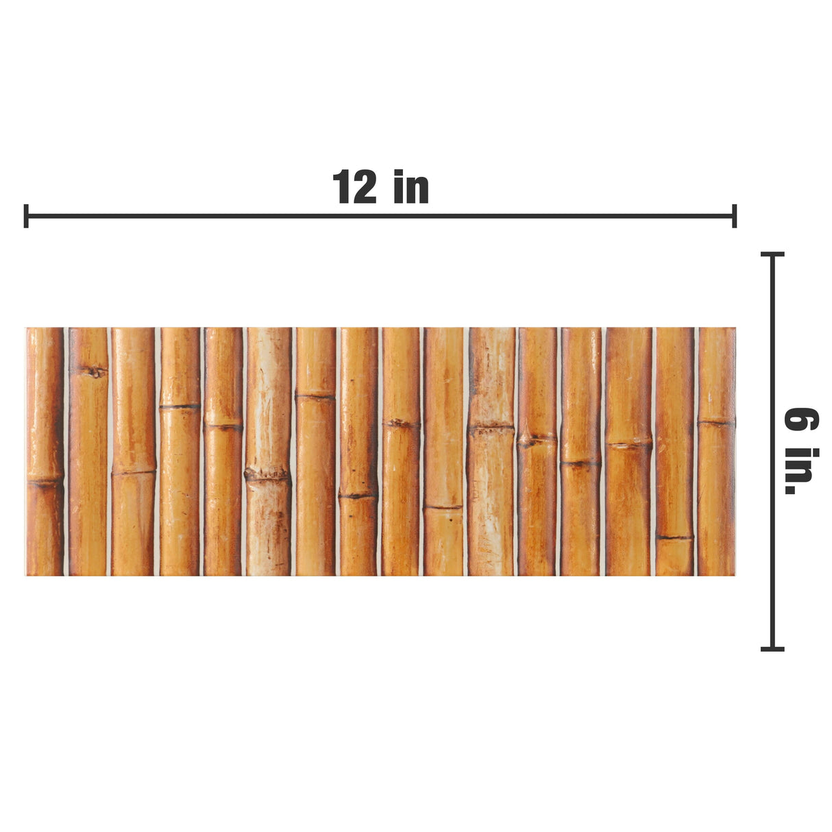 Merola Tile Bamboo Haven Clay Brown 5-7/8" x 11-7/8" Fluted Ceramic Wall Tile
