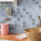 Merola Tile Classico 2" Square Blue 6" x 6" Porcelain Floor and Wall Tile