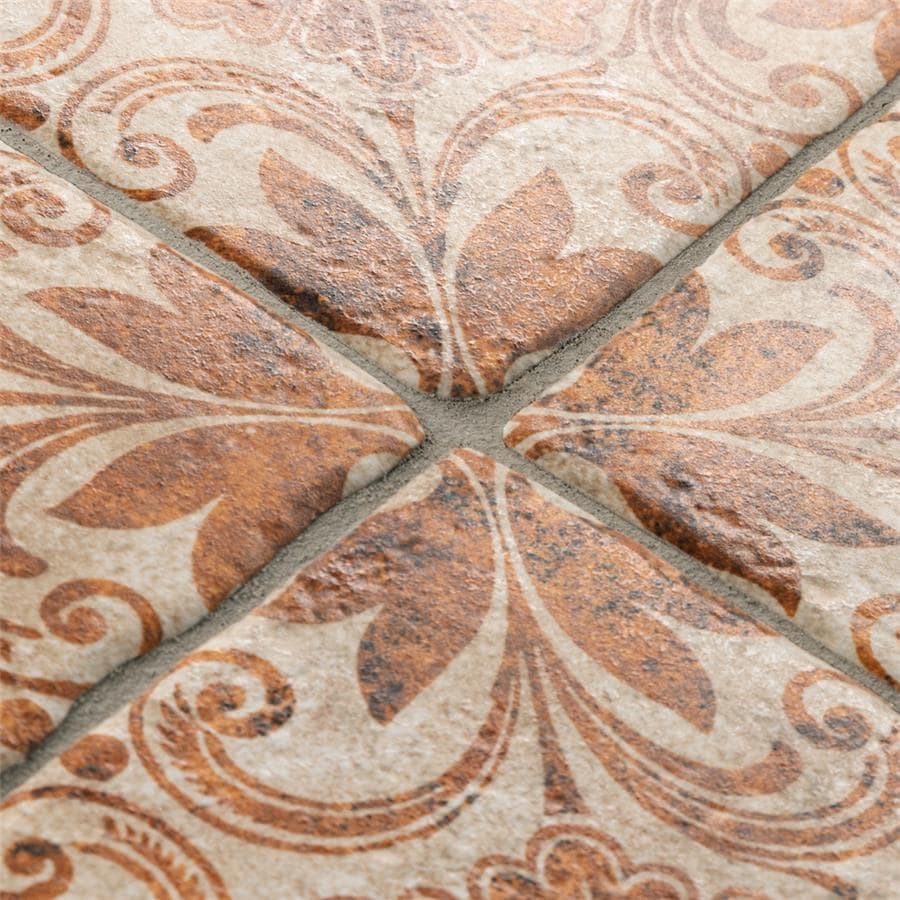 Merola Tile Costa Arena Decor Dahlia 7-3/4" x 7-3/4" Ceramic Floor and Wall Tile