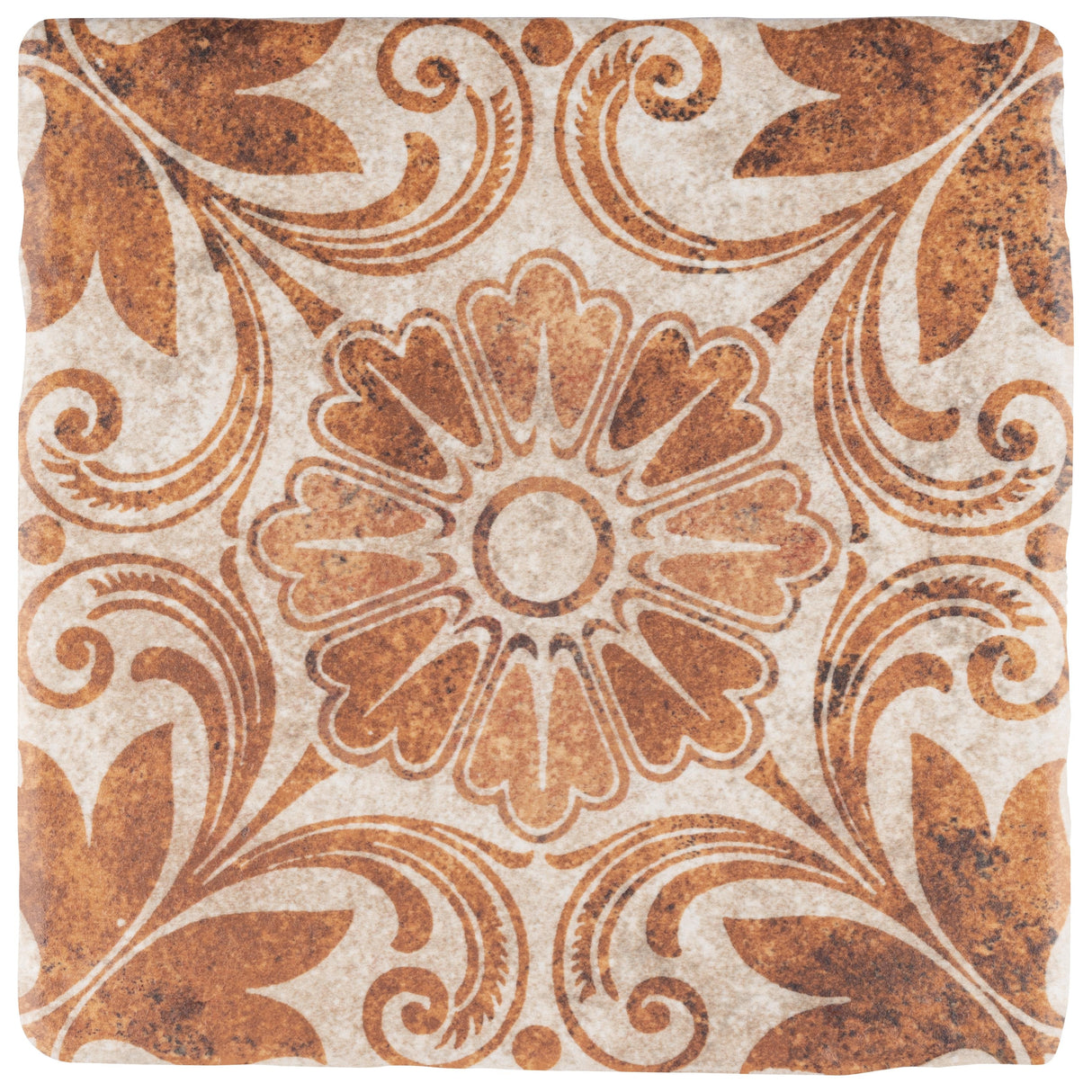 Merola Tile Costa Arena Decor Dahlia 7-3/4" x 7-3/4" Ceramic Floor and Wall Tile