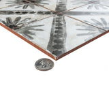 Merola Tile Harmonia Kings Marrakech Black 13" x 13" Ceramic Floor and Wall Tile