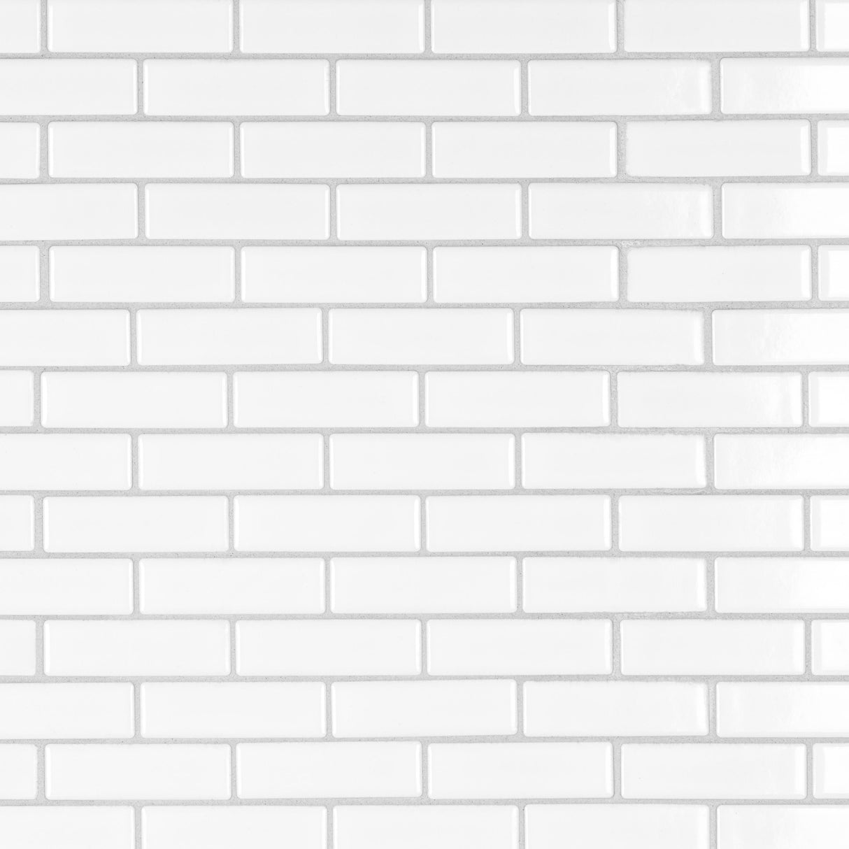 Merola Tile Metro Brick Subway Glossy White 10-1/4" x 11-1/2" Porcelain Mosaic Tile